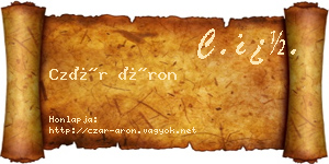 Czár Áron névjegykártya