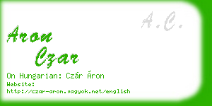 aron czar business card