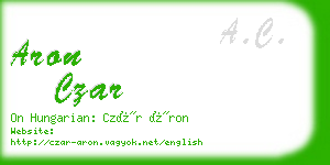 aron czar business card